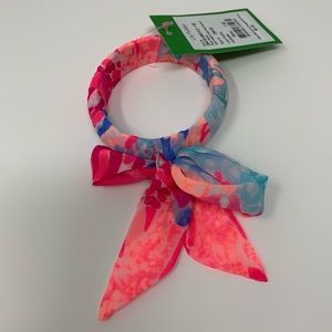 NWT Lilly Pulitzer fabric wrapped bangle bracelet.